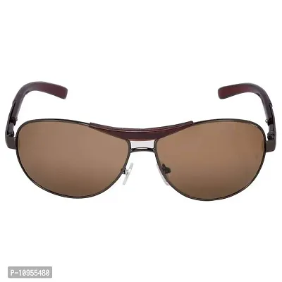 Criba Gradient Aviator Unisex Sunglasses - (red box brown|40|Black Color Lens)