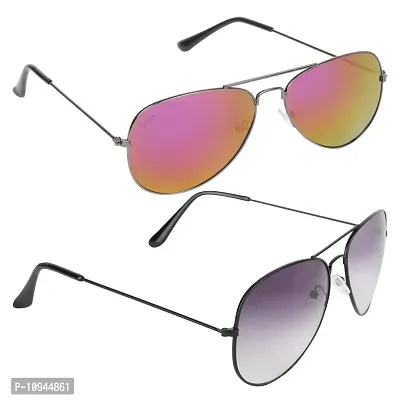 Criba Gradient Butterfly Unisex Sunglasses - (red mer + gun grey|40|White Color Lens)