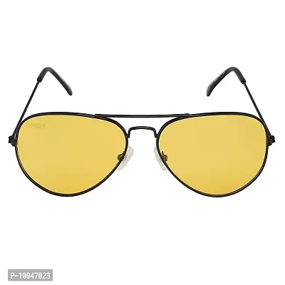 Criba Gradient Oval Unisex Sunglasses - (yellow aviataoar aligaor|40|Brown Color Lens)