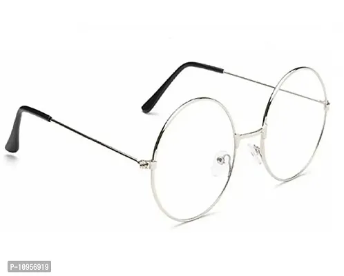 Criba Gradient Oval Unisex Sunglasses - (round slvr clr_CRLK04|40|White Color Lens)-thumb3