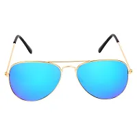 Criba Gradient Aviator Unisex Sunglasses - (red merv+ gbl mer|40|Green Color Lens)-thumb1