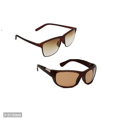 Criba  Brown and  sporty brown  UV400 S  Sunglasses - Combo