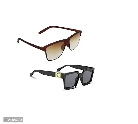 Criba  Brown and Jassmank blkk UV400 S  Sunglasses - Combo