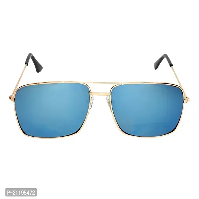 Criba Gradient Aviator Unisex Sunglasses - (qutra slim gold blue mcr__CRLK16|40| Color Lens)
