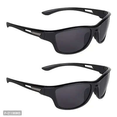 CRIBA Stylish Sprots  night drive  UV400 S  Sunglasses - pack of 2-thumb0