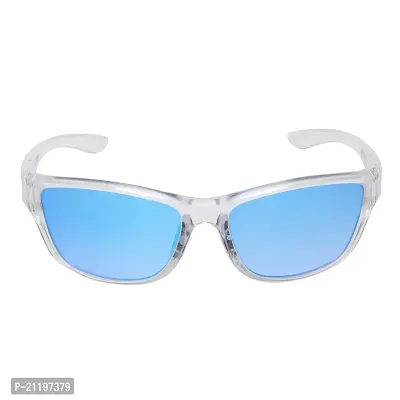 CRIBA Stylish Unisex Sunglasses Sporty night drive transparent  blue  UV400 S  Sunglasses