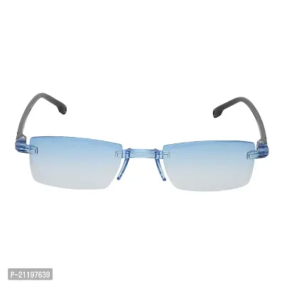 criba  Eye wear Slim  Blue Rimless Retro Style Sunglasses for Men And Women  Protect lens -