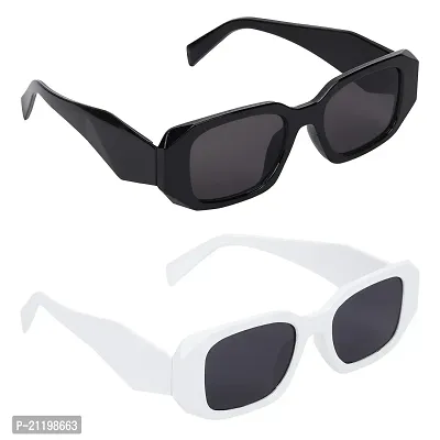 CRIBA Stylish Unisex Trendy  King (Blk+ Wtt)   UV400 S  Sunglasses - Combo