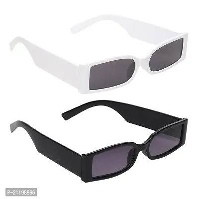 Criba Stylish Unisex MC (wt+blk)Men vs Women UV400 S Sunglasses - Pack of 2