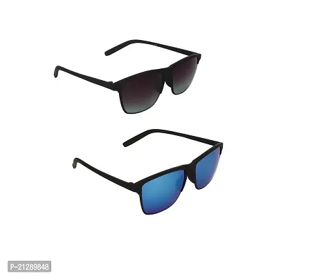 CRIBA Stylish 211 (Grey + Mercury) Pack of- 2/ UV400 S  Sunglasses