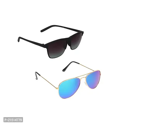 Criba  Grey +Aviator  UV400 S  Sunglasses - Combo-thumb0