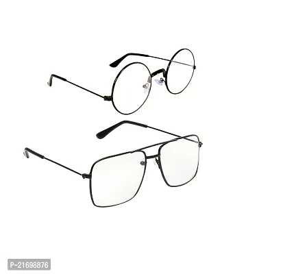 Criba Combo Pack of Round and Slim Clear Pack of 2 Sunglass