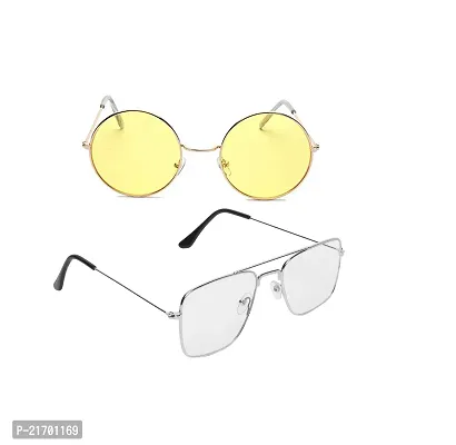 Criba Yellow and Clear Pack of 2 Sunglass