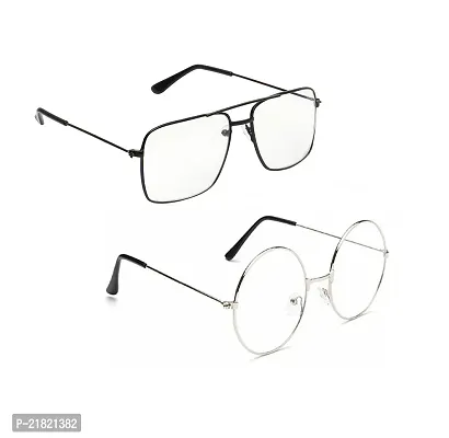 Criba Clear Square and Round Pack of 2 Sunglass