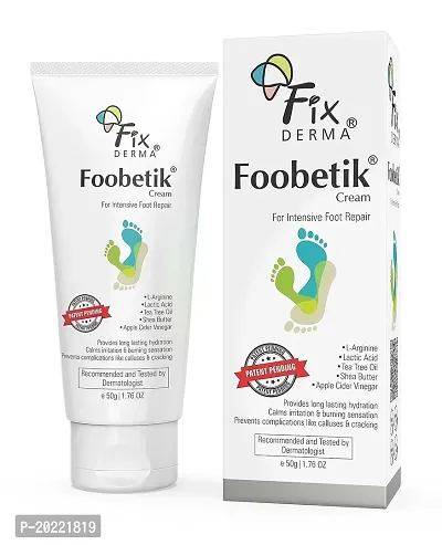 Fixderma Foobetik Cream, Foot cream, Foot care for diabetic, For Dry  Cracked Feet, Moisturizes  Soothes Feet, Heel Repair, For Calloused, or Chapped Skin, Paraben Free - 50g