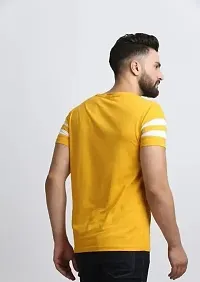 Striped Men Yellow White T Shirt-thumb2