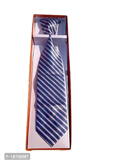 Navkar Crafts Men Premium Formal Neck Tie For Men (Check Blue)-thumb0