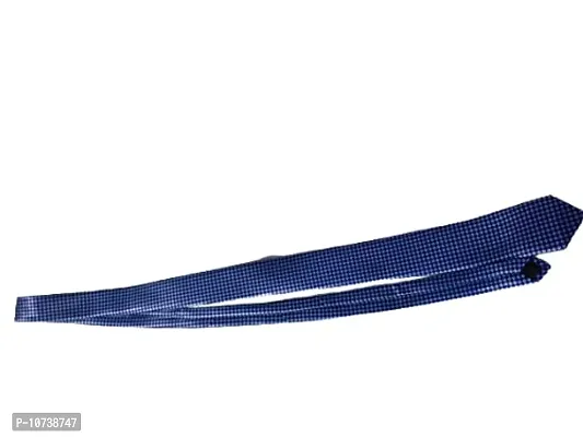 Navkar Crafts Necktie with Pocket Square set Blue White-thumb3
