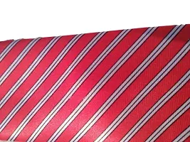 Navkar Crafts Necktie with Pocket Square (Handkerchief) set Red White-thumb1