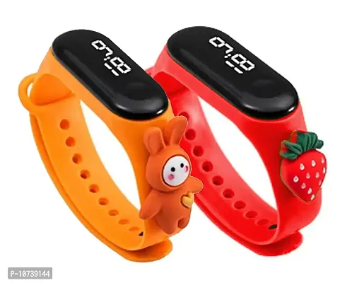 Navkar Crafts Combo of 2 Cartoon Character Waterproof LED Kids Watches for Boys & Girls