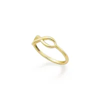 Navkar Crafts adjustable Infinity Ring Eternity Ring Best Friend Gift Endless Love Symbol Fashion Rings For Women Girls (Gold-Silver)-thumb2