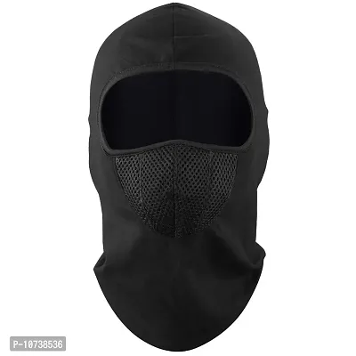 Navkar Crafts Camouflage Polyester Multi Functional Pollution & Face Mask Balaclava Neck Warmer Ninja Mask Cap and Bandana Ideal for all Seasons Black