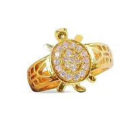 Vaibhav Pratisthan Golden Metal Gold Plated Zircon Stone Ashtadhatu Tortoise Adjustable Ring for Men and Women-thumb4