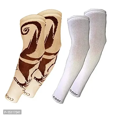 Navkar Crafts Men  Women Girls Boys Kids Cotton Sports Arm Sleeves-thumb0