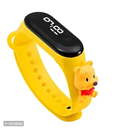 TOYGALAXY Pooh Kids Watchband, Girls Watch Set 3-12 Years Old, Digital Sports Toddler Daily Waterproof LED Design, Cute Cartoon Gifts for Children-thumb0
