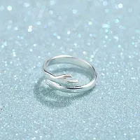 Aashirwad Craft Adjustable Silver Rings Couple Hug for Women Mother Grandmother Wife Girlfriend Female Lover (Silver)-thumb2