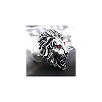Shimankana Lion Red Eyes Titanium Stainless Steel Design Ring for Mens/Boys-thumb4