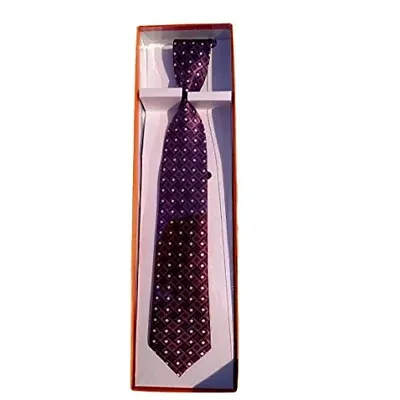 Navkar Crafts Men Premium Formal Neck Tie For Men (Check Brown)