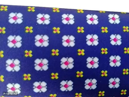 Navkar Crafts Necktie with Pocket Square set Blue-thumb2