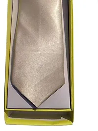 Navkar Crafts Men Premium Formal Neck Tie For Men (Beige)-thumb1