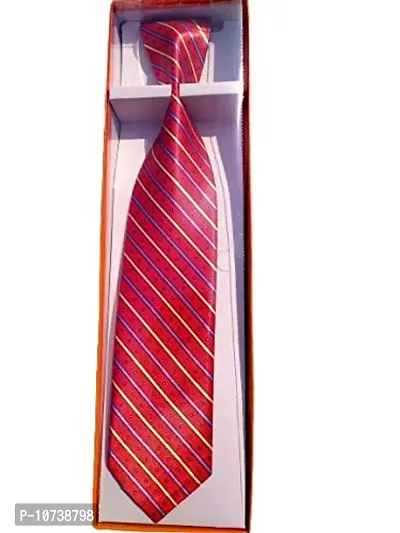 Navkar Crafts Men Premium Formal Neck Tie For Men (Multi Red )-thumb0