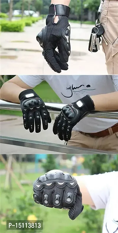 Probiker Full Racing Biking Driving Motorcycle Gloves (Black, XL)-thumb5