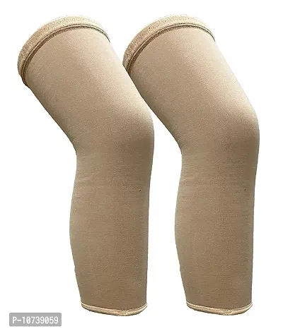 Navkar Crafts Men And Women Winter Warm Fur Leg Warmers/Knee cap/Knee Warmer Over Knee High Footless Socks (Skin)