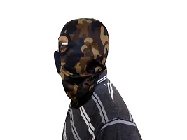 Navkar Crafts Camouflage Polyester Multi Functional Pollution & Winter Face Mask, Balaclava, Neck Warmer Unisex Ninja Mask, Cap Brown-thumb2