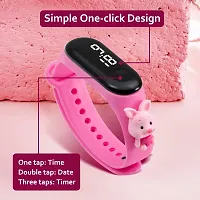 TOYGALAXY Pooh Kids Watchband, Girls Watch Set 3-12 Years Old, Digital Sports Toddler Daily Waterproof LED Design, Cute Cartoon Gifts for Children-thumb2
