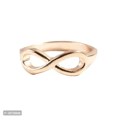 Navkar Crafts adjustable Infinity Ring Eternity Ring Best Friend Gift Endless Love Symbol Fashion Rings For Women Girls (Bronze)