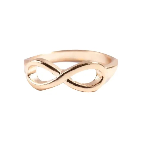 Navkar Crafts adjustable Infinity Ring Eternity Ring Best Friend Gift Endless Love Symbol Fashion Rings For Women Girls (Bronze)