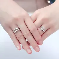CRYSTAL SILVER HUG RING For Girl WOmen Always wear it all Special Days all Time Favourite-thumb1