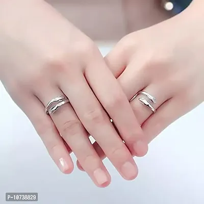 CRYSTAL SILVER HUG RING For Girl WOmen Always wear it all Special Days all Time Favourite-thumb2