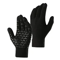 Vybraa Men Cycling Gloves with Touch Screen Sports Finger Protection Black (66022449VB)-thumb1