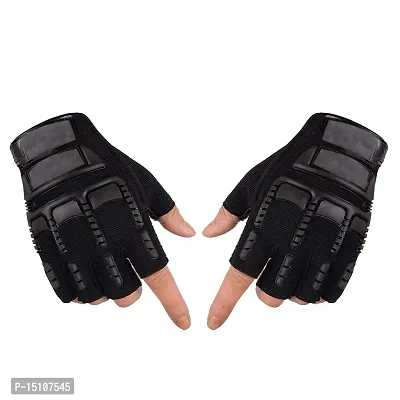 Navkar Crafts Non-Slip Unisex Outdoor Anti Slip Bicycle Cycling/Riding/Sports/Outdoor Activities Half Finger Gloves-thumb0