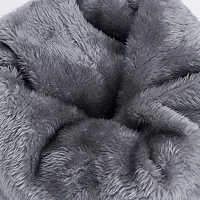 Winter Snow Proof Inside Fur Wool Winter (Beanie Cap + Neck Scarf) for Men and Women (Grey)-thumb4