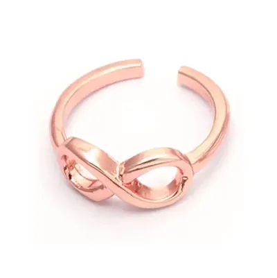 Navkar Crafts adjustable Infinity Ring Eternity Ring Best Friend Gift Endless Love Symbol Fashion Rings For Women Girls (Rose Gold)