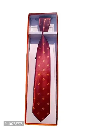Navkar Crafts Men Premium Formal Neck Tie For Men (Maroon)-thumb0