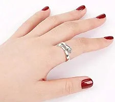 CRYSTAL SILVER HUG RING For Girl WOmen Always wear it all Special Days all Time Favourite-thumb2