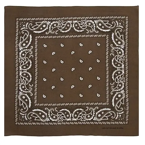 Aashirwad Craft Pure Cotton Bandanas Paisley Pattern Scarf for Men Women Cowboy Handkerchief (50cm)